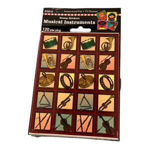 Vintage 1997 Instructional Fair TS Denison Musical Sticker Stamps 120 per Pack